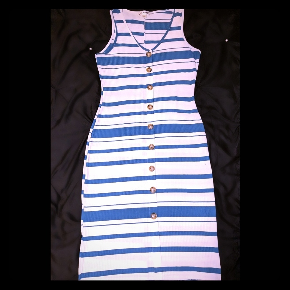 Say What? Stripped Body Con dress